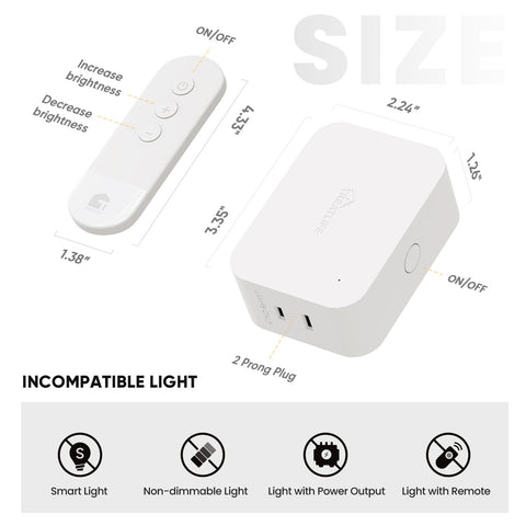 TREATLIFE dual-outlet dimmer enables consistent brightness for two lamps.