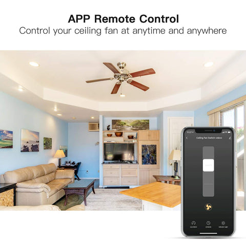 TREATLIFE app remote control and scheduling for ceiling fans.