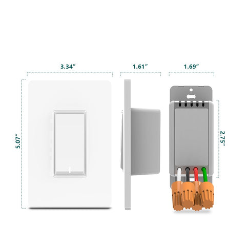 Included screwless wall plate for a seamless look