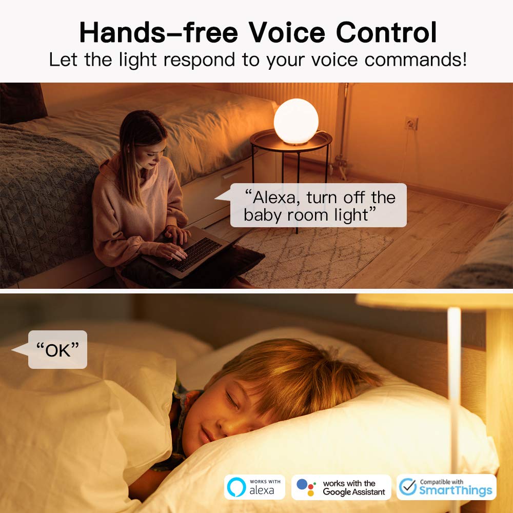 Voice control with Alexa and Google Home for hands-free lighting management
