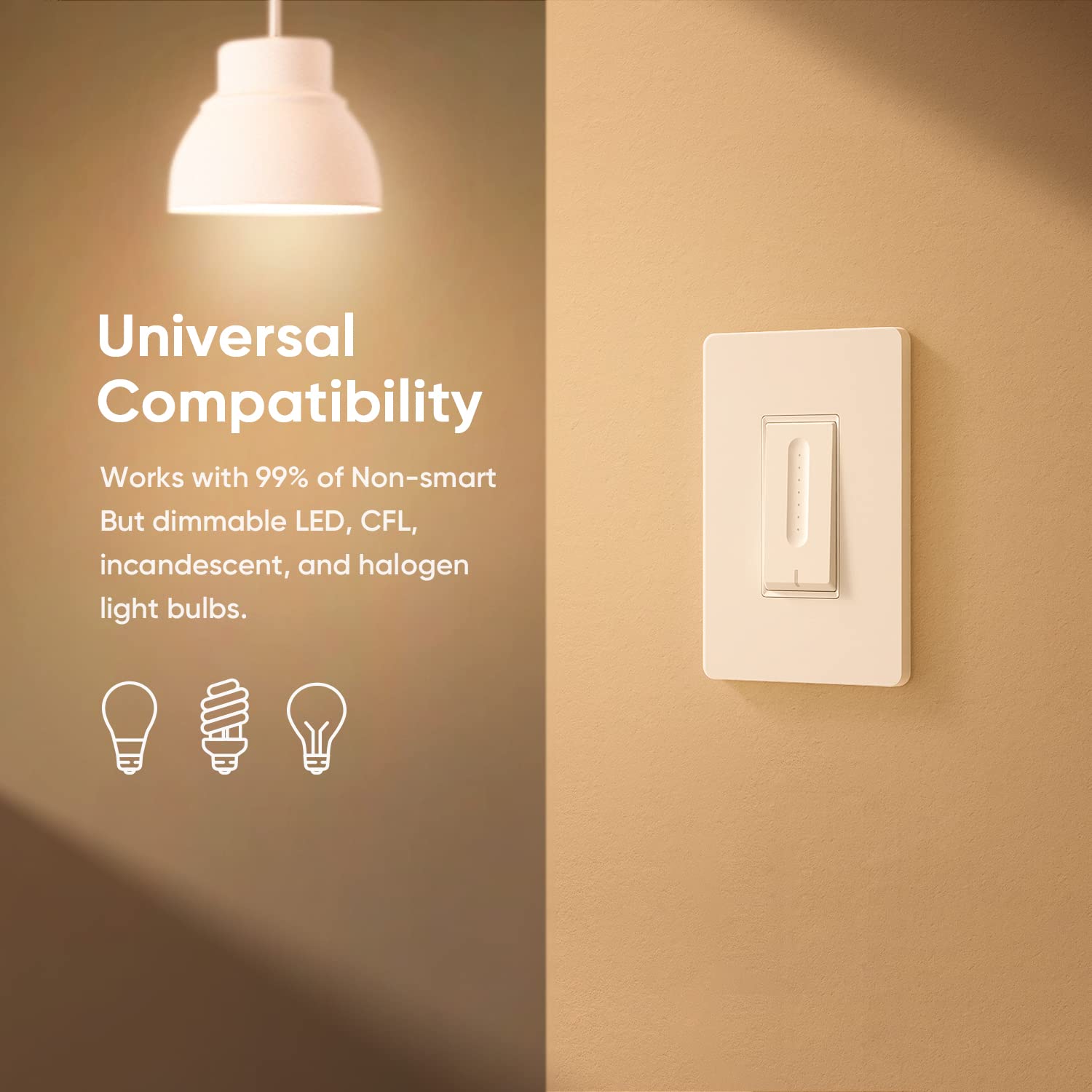 TREATLIFE wall plate cover included for a clean finish.