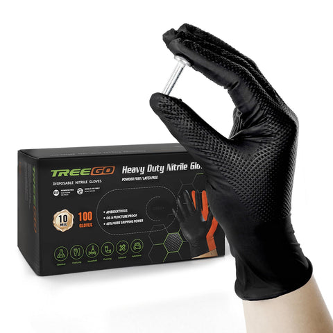 TREEGO black nitrile offers a professional look while hiding dirt and stains