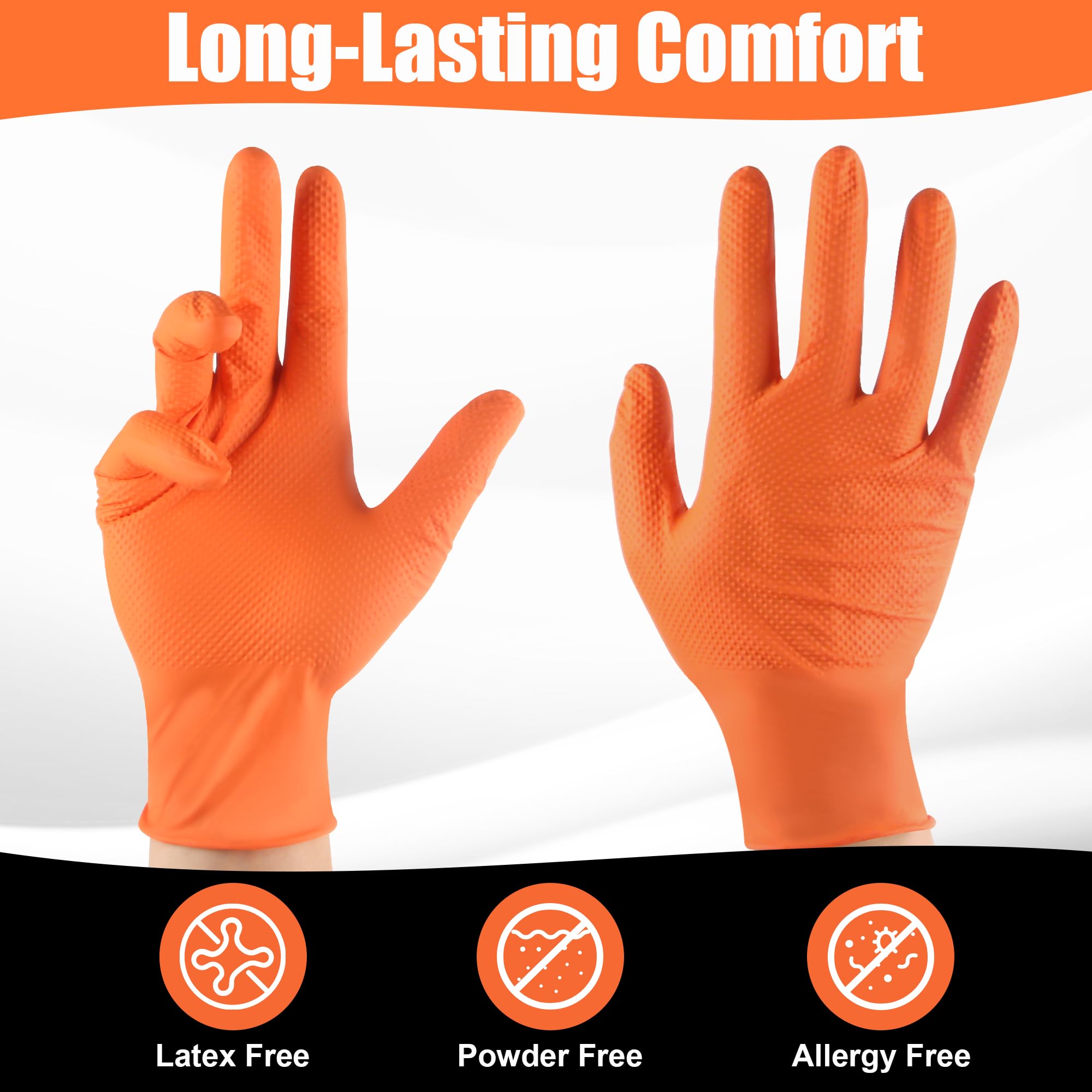 Latex-free TREEGO gloves offering durable nitrile protection for disposal