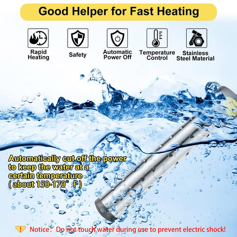 Treela auto-off safety ensures water heats to target range.
