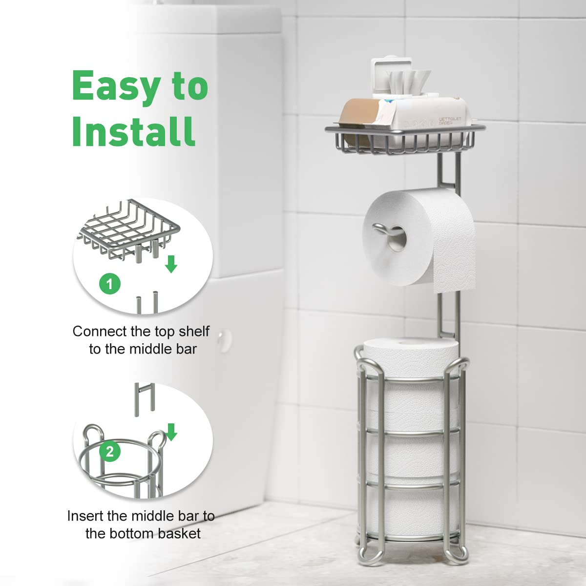 TreeLen raised feet keep paper off the floor for a dry, clean space.