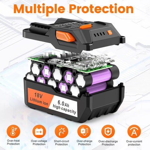 TREE.NB high-capacity lithium battery designed for many charging cycles.