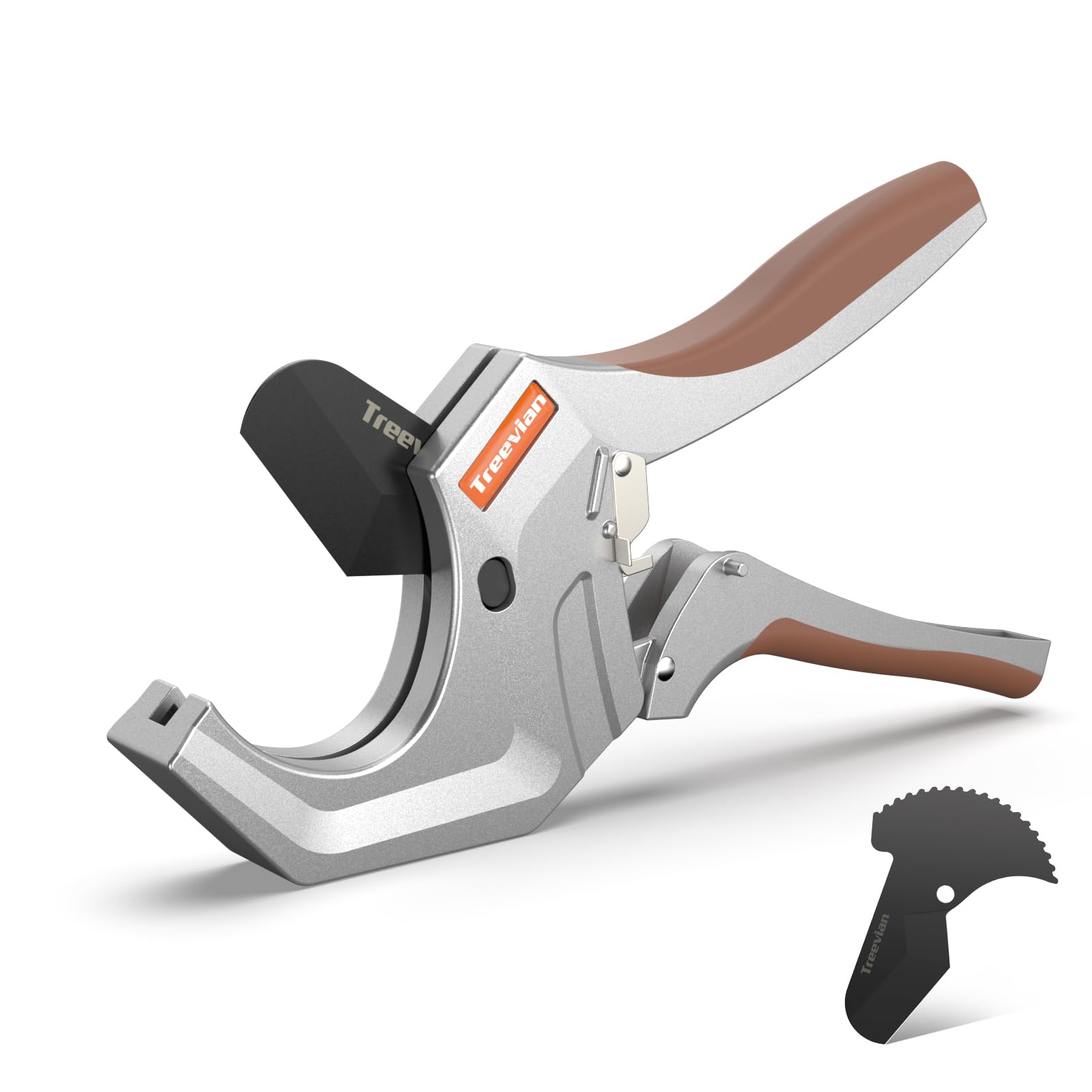 Treevian PVC pipe cutter with ratcheting for easier cuts.