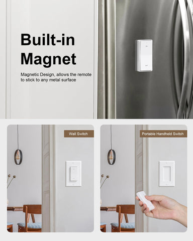 TREEWELL 200ft RF range works through walls for flexible placement.