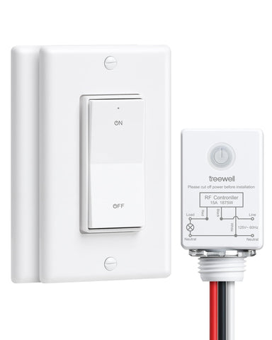 TREEWELL 3-Way Wireless Switch for convenient, hands-free lighting control from two locations.