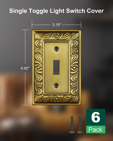 Treewell antique brass finish wall plate elevates entryways with timeless elegance.