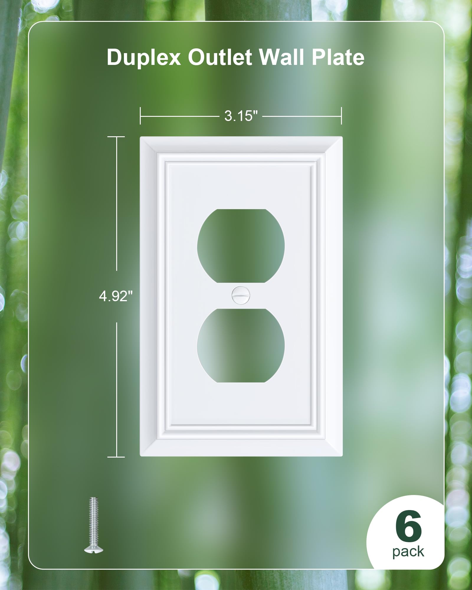 Treewell bamboo fiber wall plate close-up showing textured, durable finish