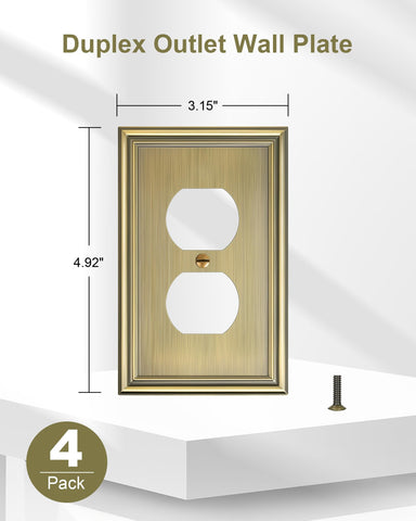 Treewell wall plate close-up shows classic brushed texture for timeless décor.