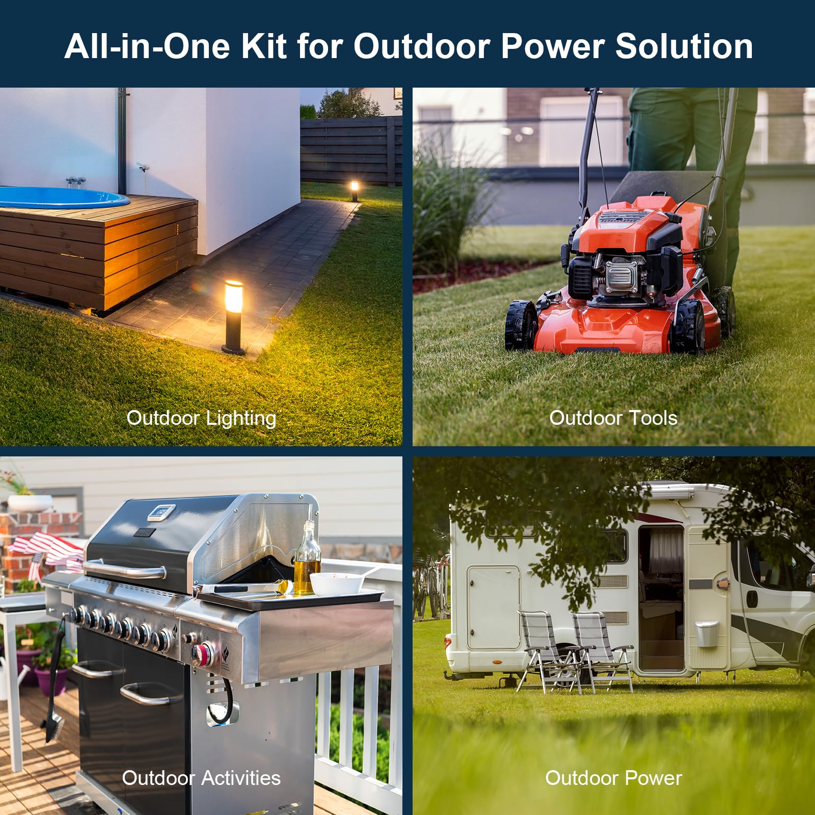 TREEWELL dual 20A GFCI outlets support reliable outdoor usage.