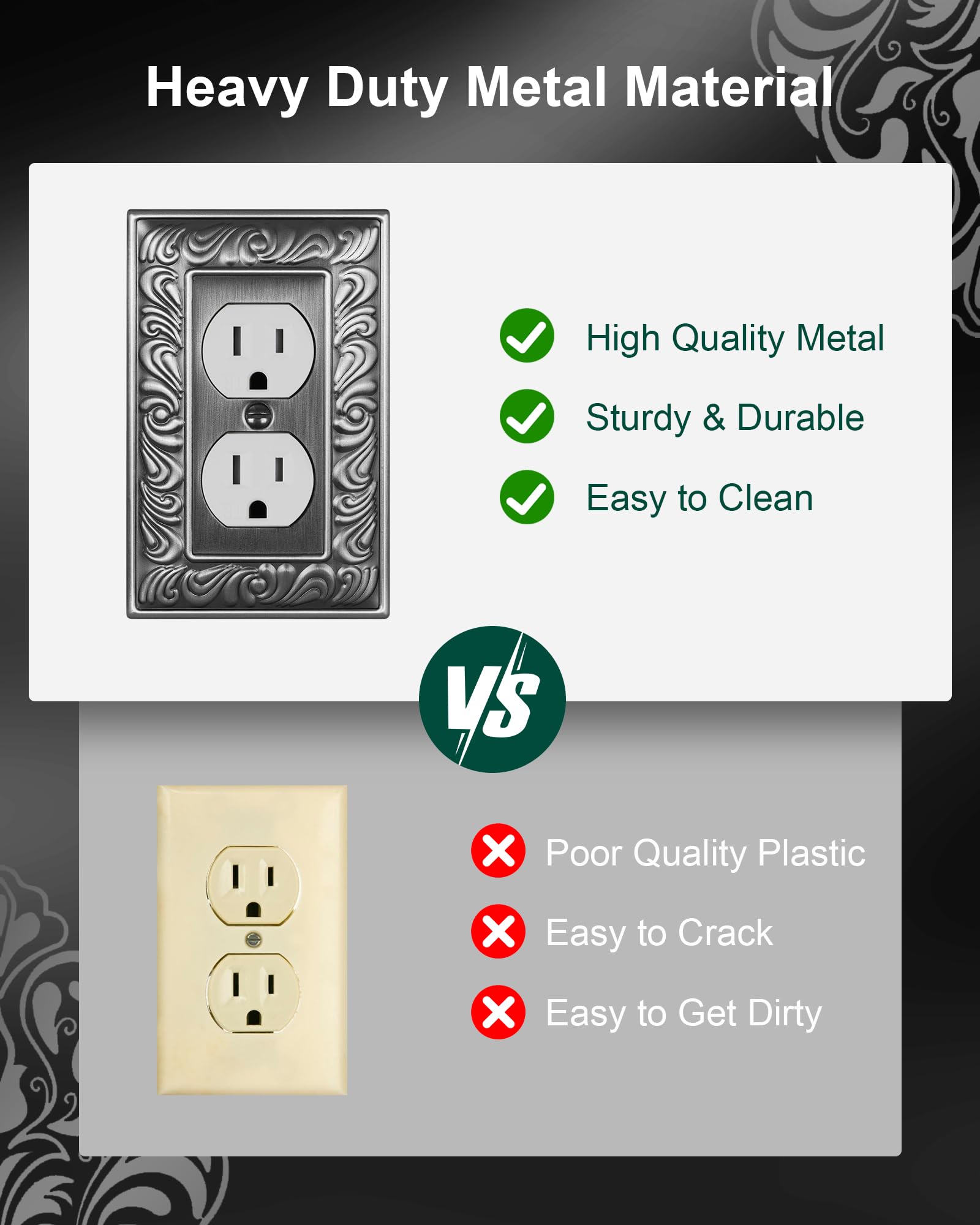 Treewell duplex outlet plate demonstrates versatile compatibility with outlets and switches.