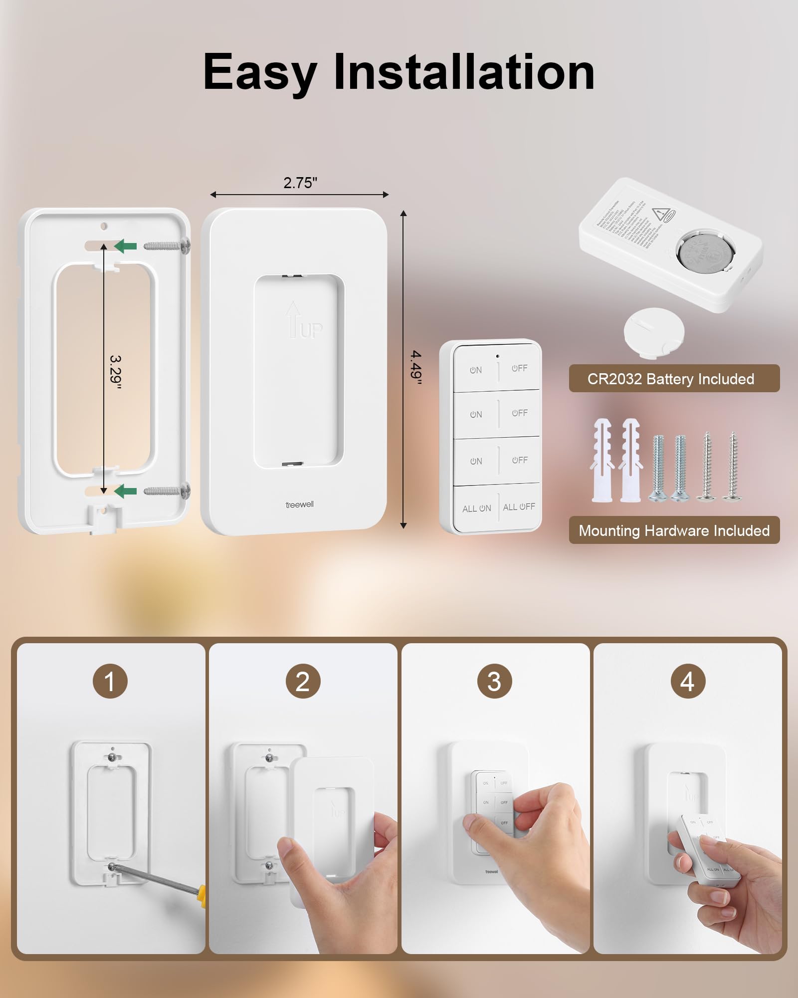 Treewell ideal for lamps and appliances in various rooms.