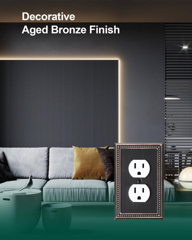TREEWELL metal wall plate durable construction resists tarnish.