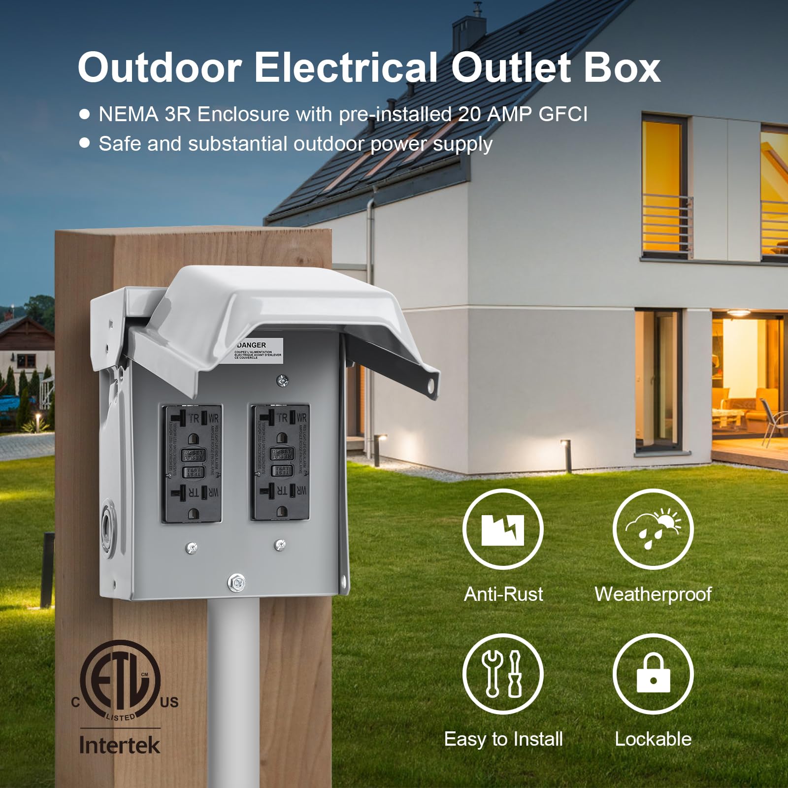 TREEWELL NEMA 3R steel enclosure ensures durable outdoor performance.
