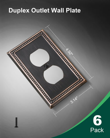 TREEWELL pearls decorative border switch plate adds classic charm.