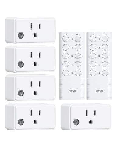 TREEWELL remote-control-outlet-5-outlets lets you control five devices from one compact unit.