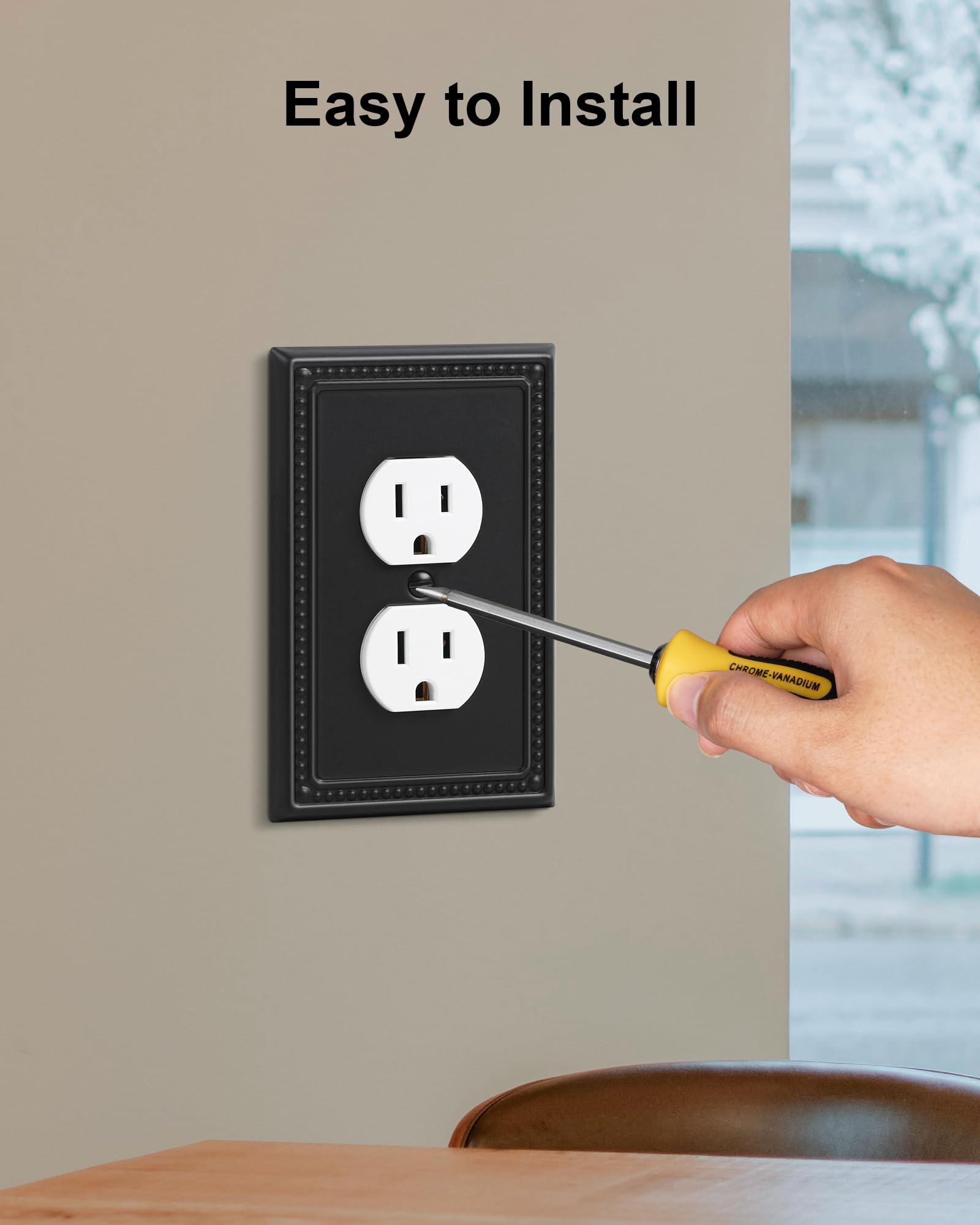 Screws included for quick, straightforward installation