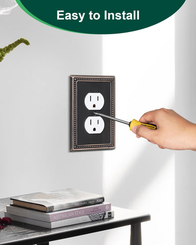 TREEWELL wide compatibility works with duplex outlets and double switches.