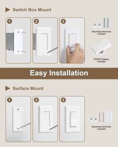 Treewell wireless kit in a living room for convenient light control