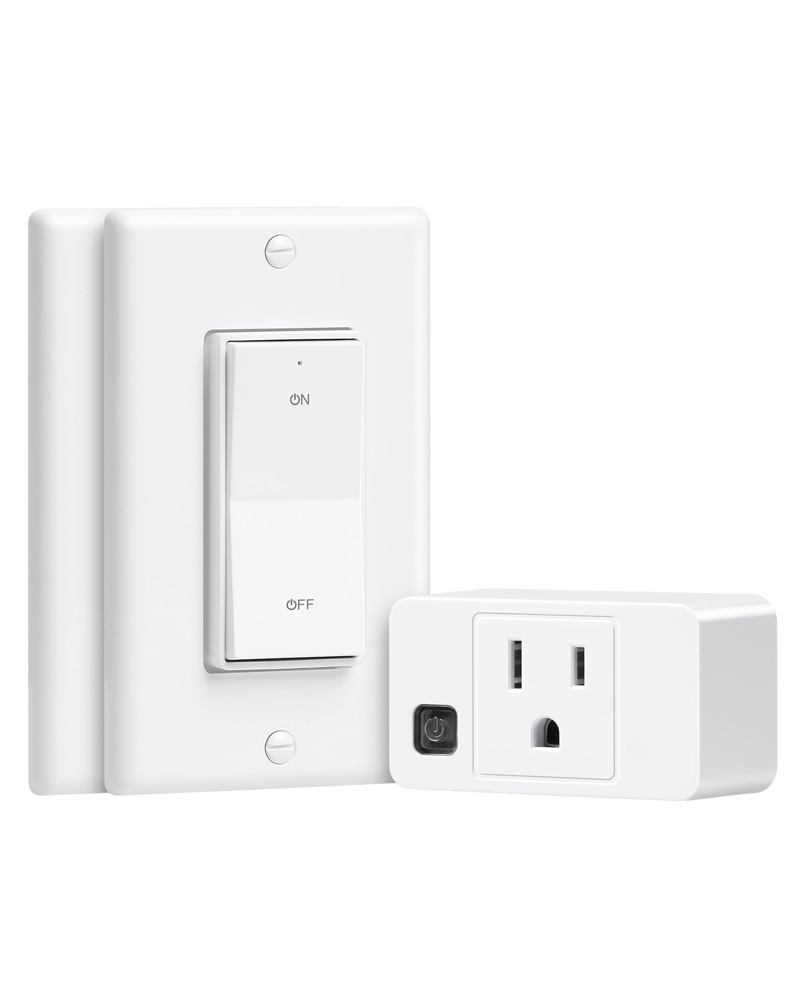 Treewell wireless remote outlet mounted on wall for easy control.