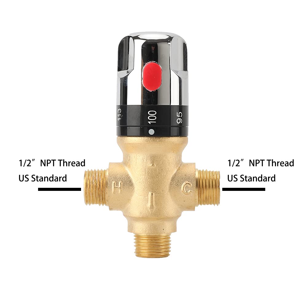 TreMax shower valve with NPT thread connection for easy installation