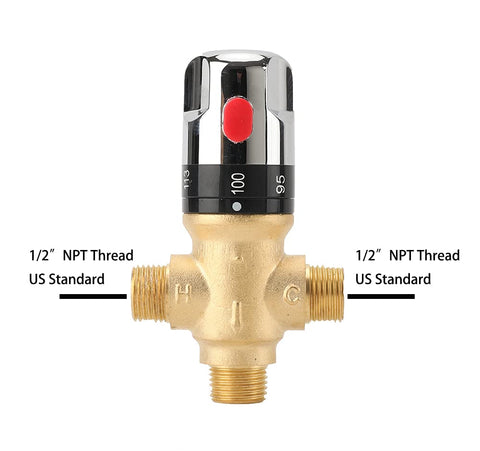 TreMax shower valve with NPT thread connection for easy installation