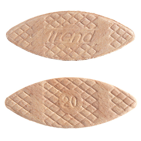 TREND No.20 beechwood biscuits in a 1000-pack for strong edge joints.