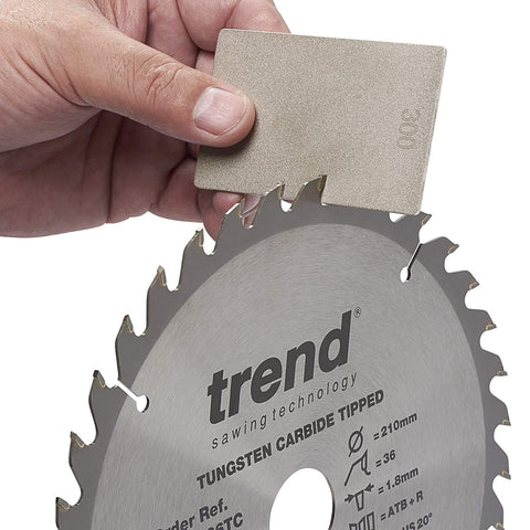 TREND edge restoration with the 3-Inch diamond card for blades.