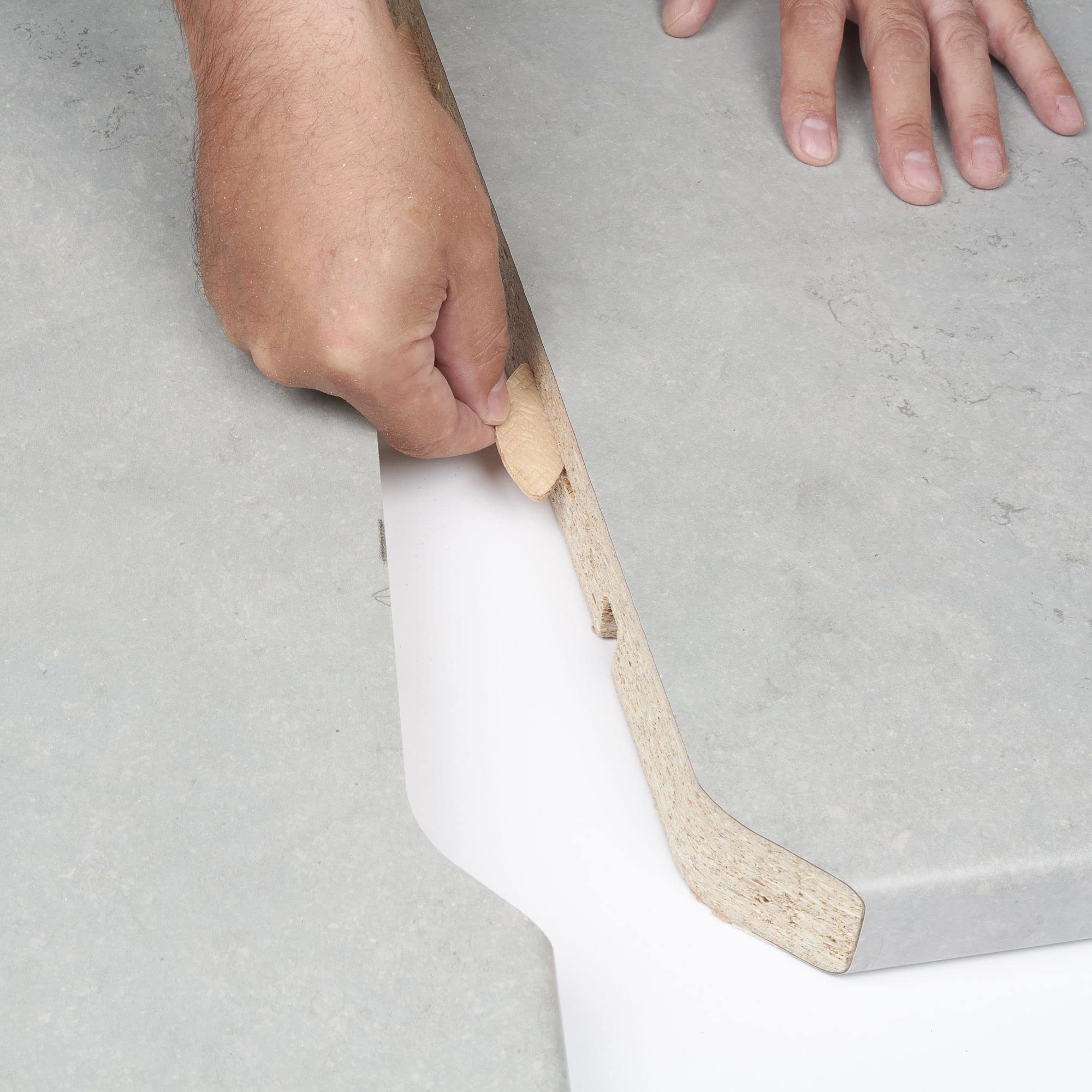 TREND beechwood biscuits expand with adhesive for secure woodworking joints.