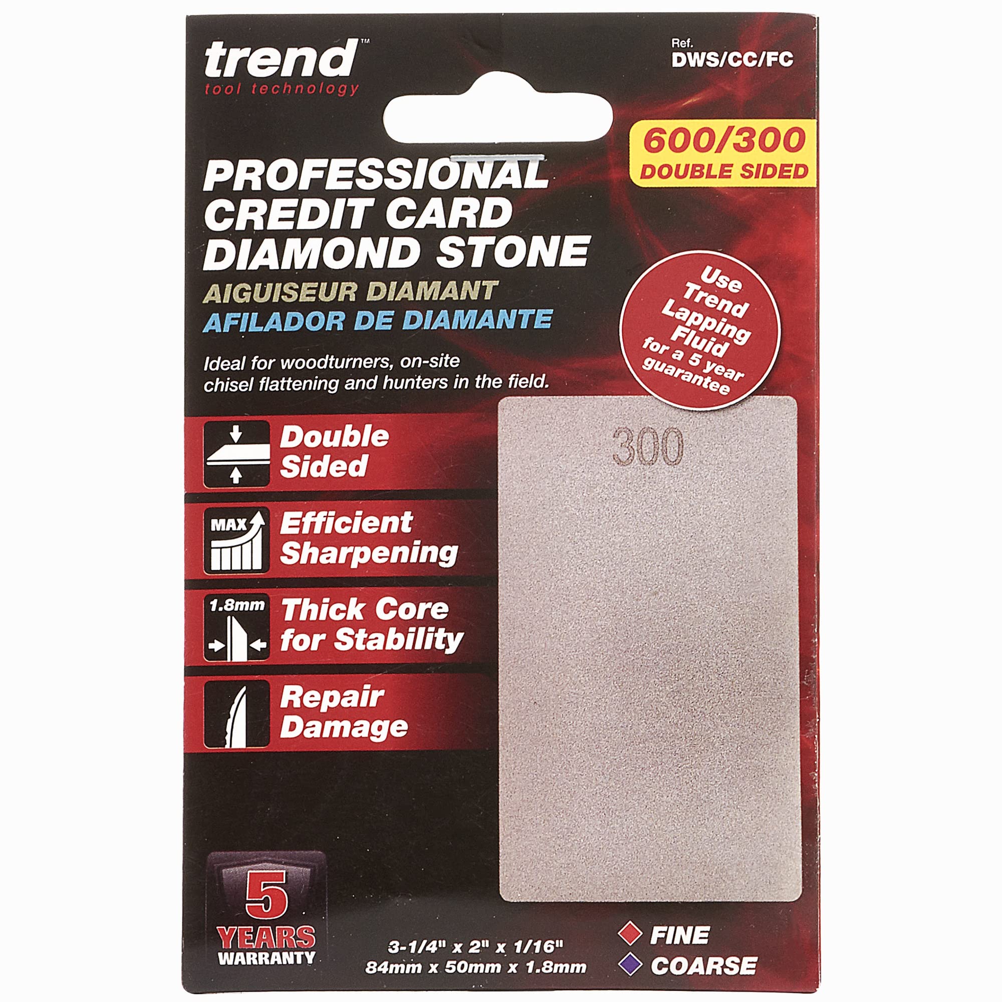 TREND monocrystalline diamond sharpening base provides durable performance.