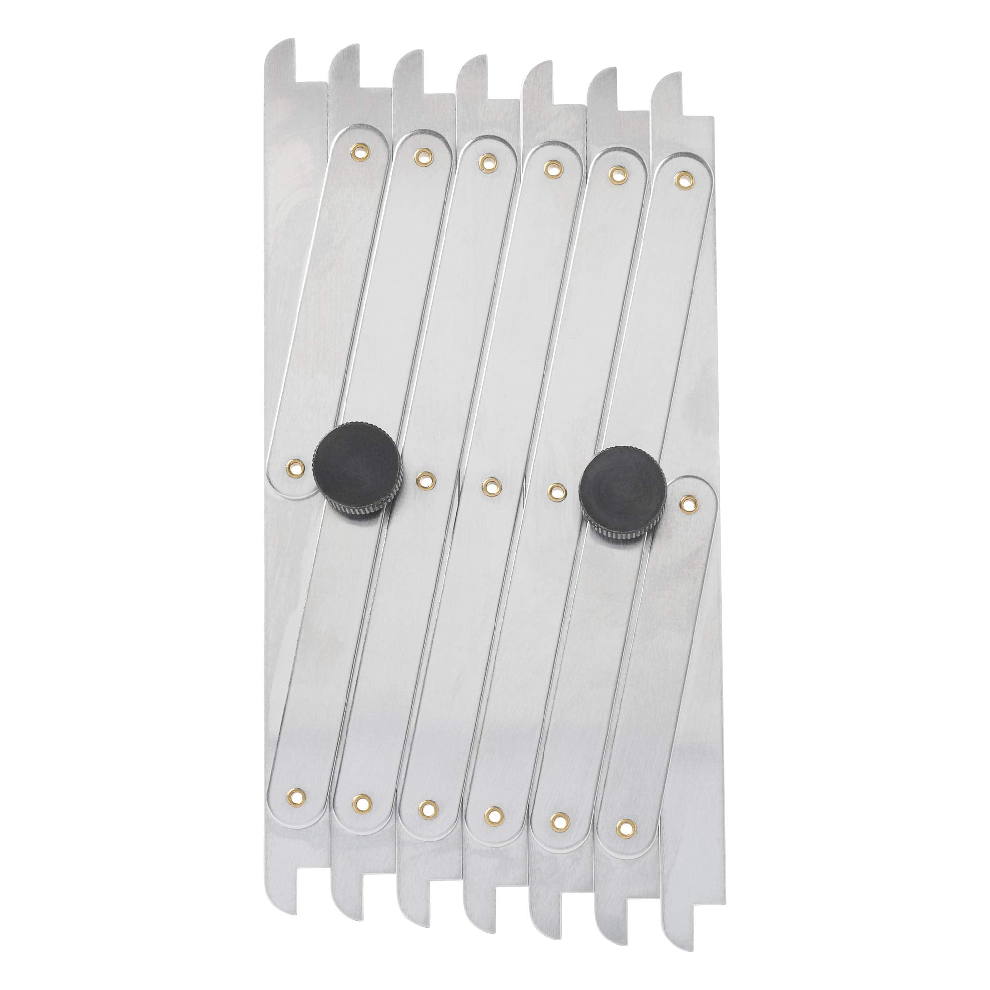 Brass pinch bolt locks the layout settings securely during marking.