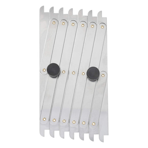 Brass pinch bolt locks the layout settings securely during marking.