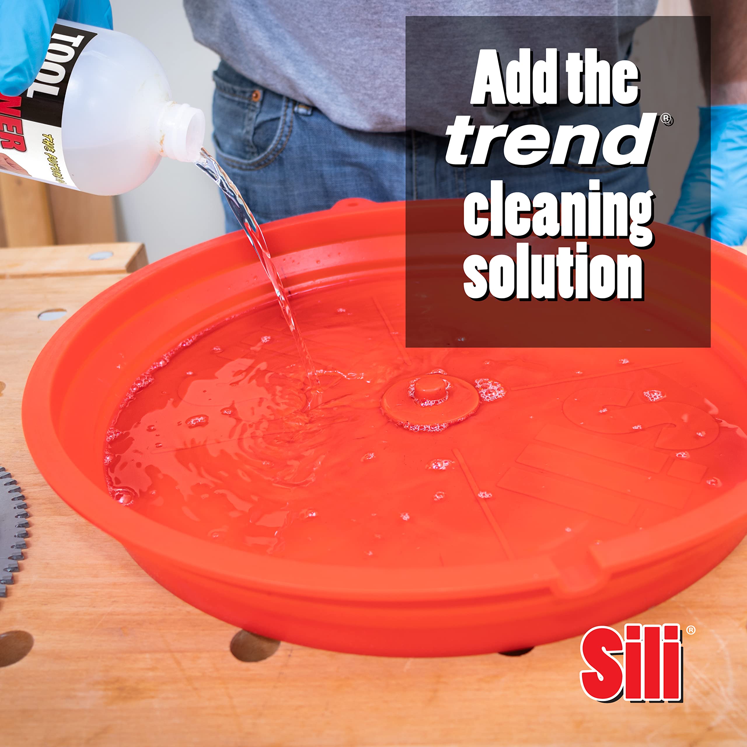 Trend CLEAN/500 spray removes pitch and grease without harsh chemicals for sharp blades.
