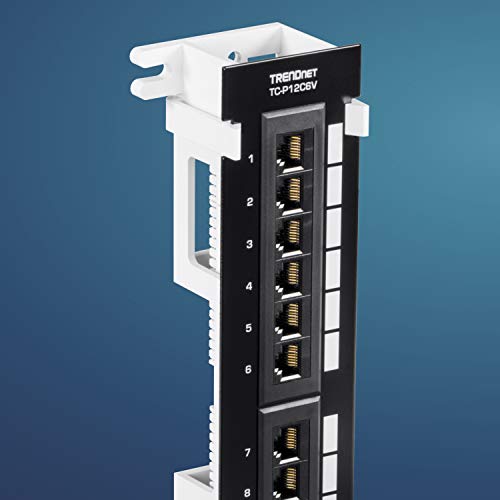 TRENDnet TC-P12C6V ports and labeling area facilitates quick identification.