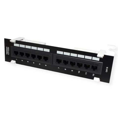 TRENDnet TC-P12C6V wall mount bracket supports vertical or horizontal installation.