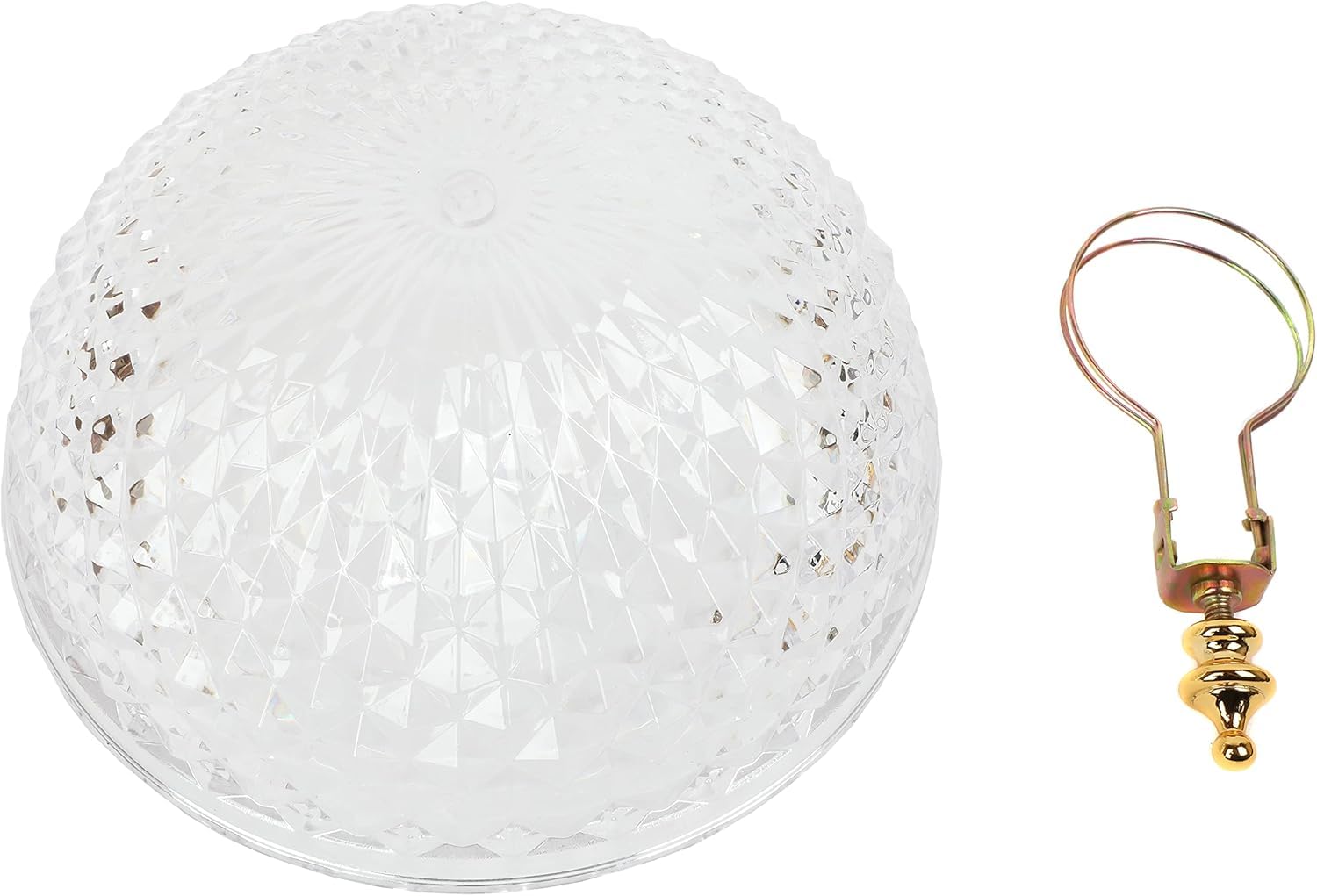 Close-up of the diamond-cut dome detail on the Trenton Gifts shade