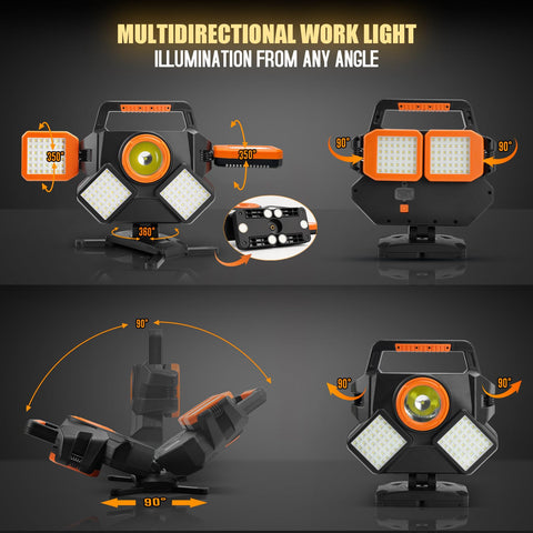Tresda magnetic base keeps the light hands-free on metal surfaces.