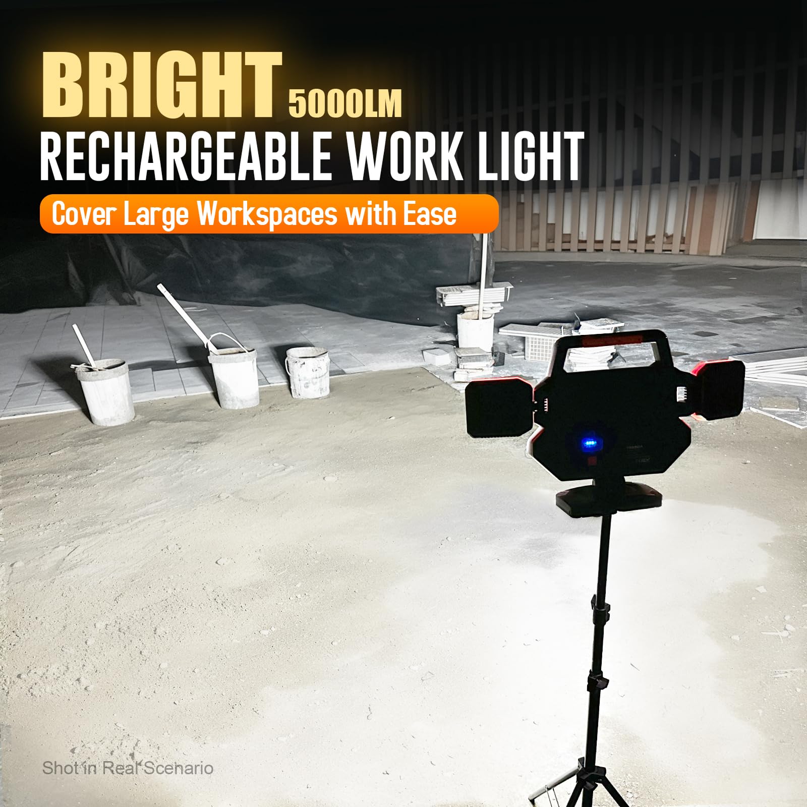 Tresda 55W work light main panel offers rotatable illumination for precise angles during repairs.