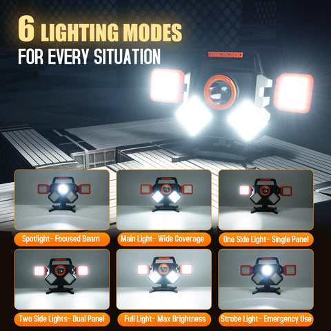 Tresda tripod mount enables elevated lighting for workshops and outdoor use.