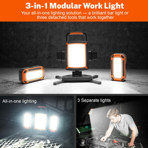 Tresda left side light provides 1300lm for detailed tasks.
