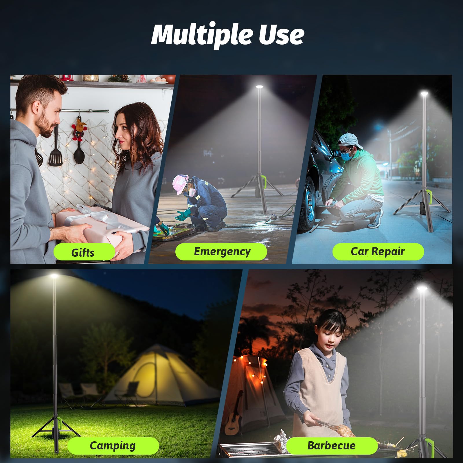 Versatile use across workshop, camping, sports, and emergencies with Tresda