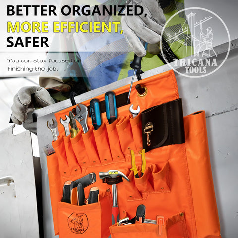 Tricana Lineman Tool Board easy attachment to hooks and rails