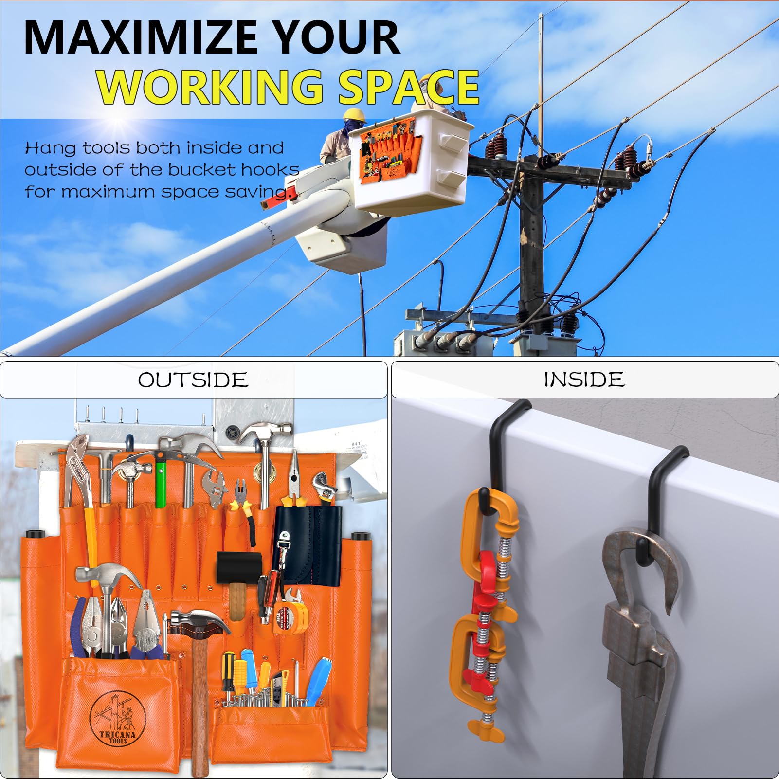 Tricana tool board emphasizes high load capacity for rugged field use.