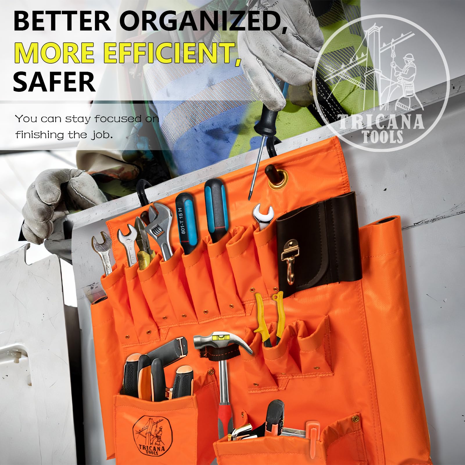 Tricana weatherproof mixed-material design resists job-site conditions.