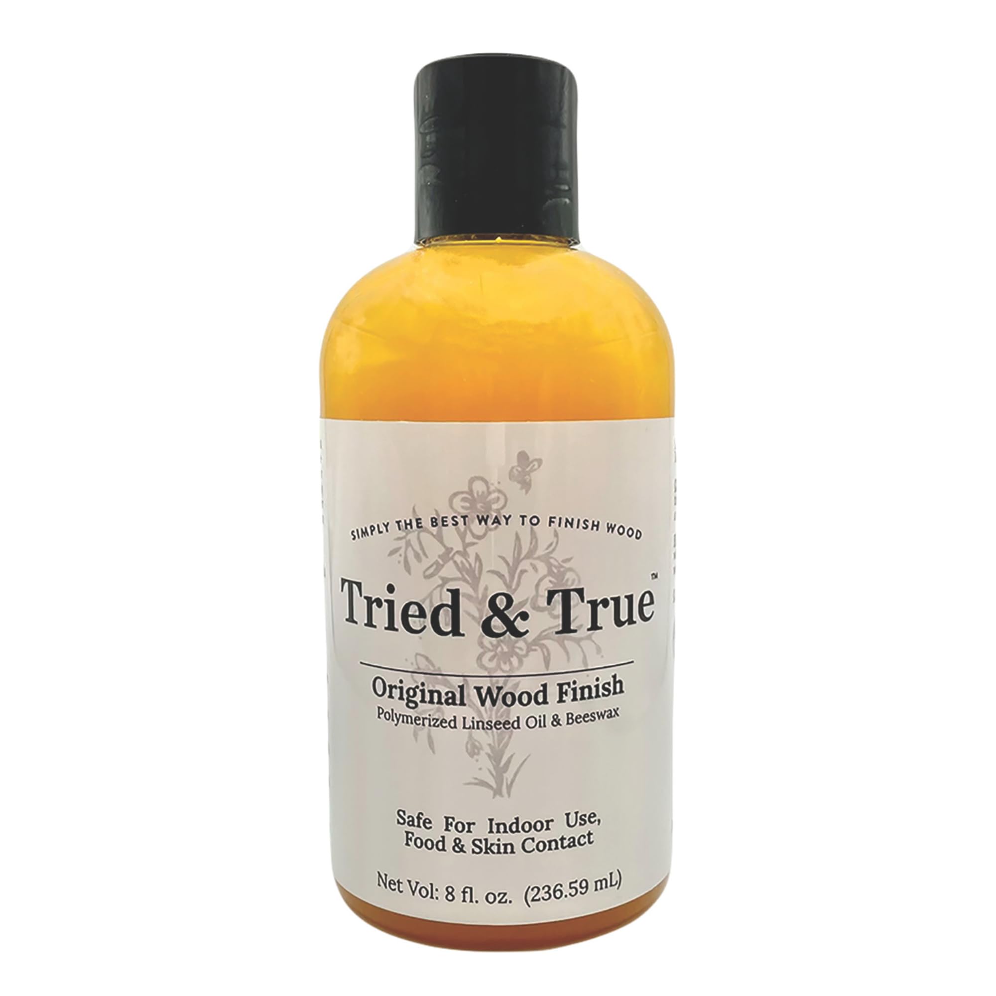 Tried & True Original Wood Finish bottle pour for smooth, even coverage