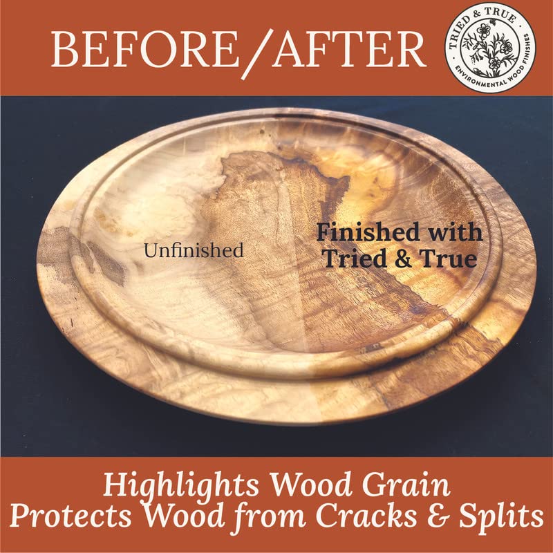 Tried & True Original Wood Finish buff-dry to bring out warm glow and protection