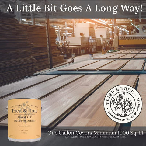 Tried & True Original Wood Finish polymerized-oil-wax for a durable semi-gloss finish